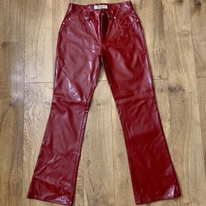 Faux leather pants